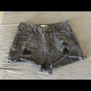 Forever 21 black denim shorts